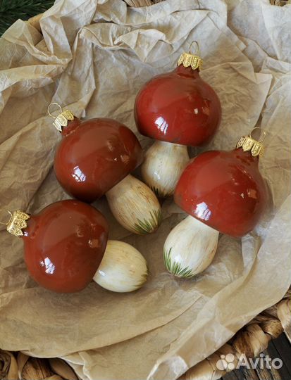 Елочные игрушки стекло 