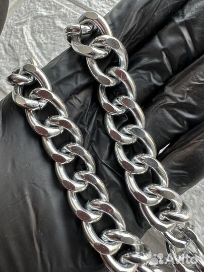 Цепь серебряная, бижутерия