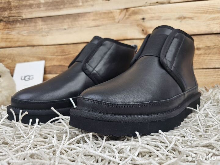 Ugg Neumel Flex Leather Black женские оригинал