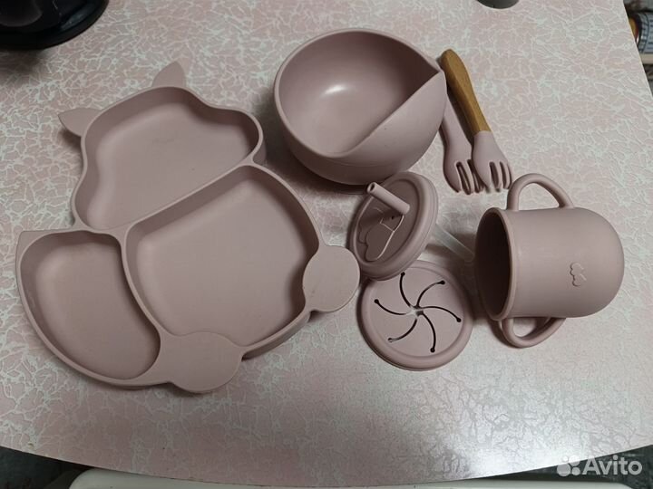 Набор детской силиконовой посуды