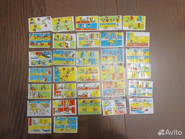 Вкладыши от жвачек Donald