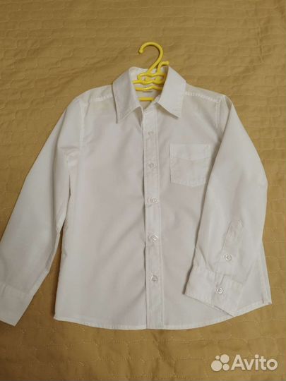 Рубашка белая для мальчика 110-116