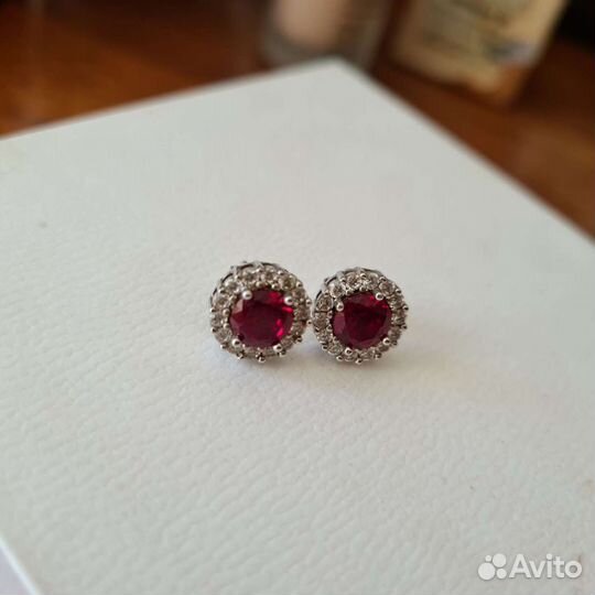 Серьги гвоздики серебро