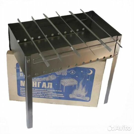 Мангал костерок с 6 шампурами