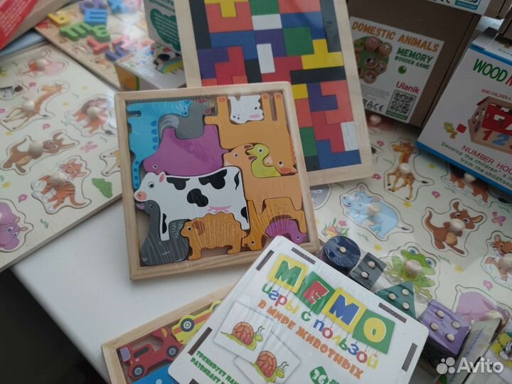 Паровоз сортер деревянный