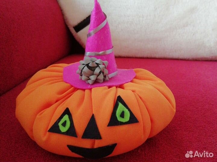 Тыква на хеллоуин плюшевая игрушка