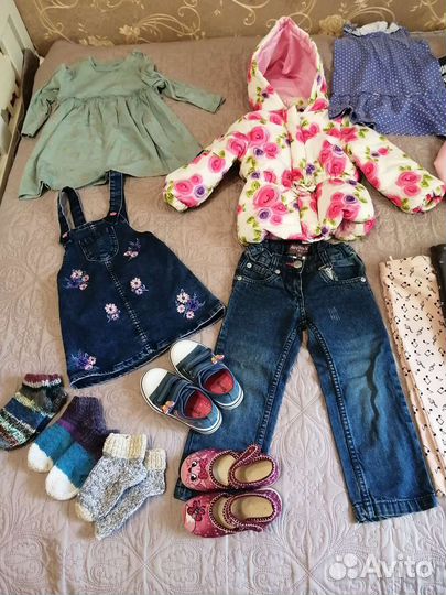 Огромный пакет вещей на девочку