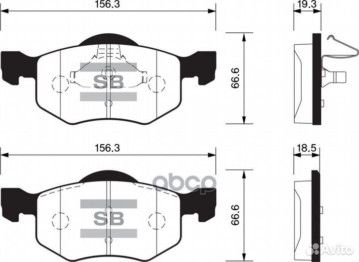 Колодки торм.пер. SP1519 Sangsin brake