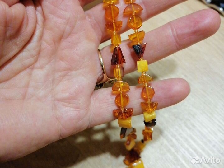 Бусы из натурального янтаря