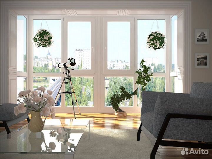 Пластиковые окна 800х1500