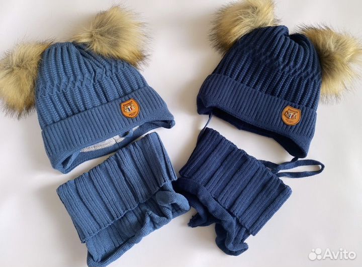 Шапка и снуд зима