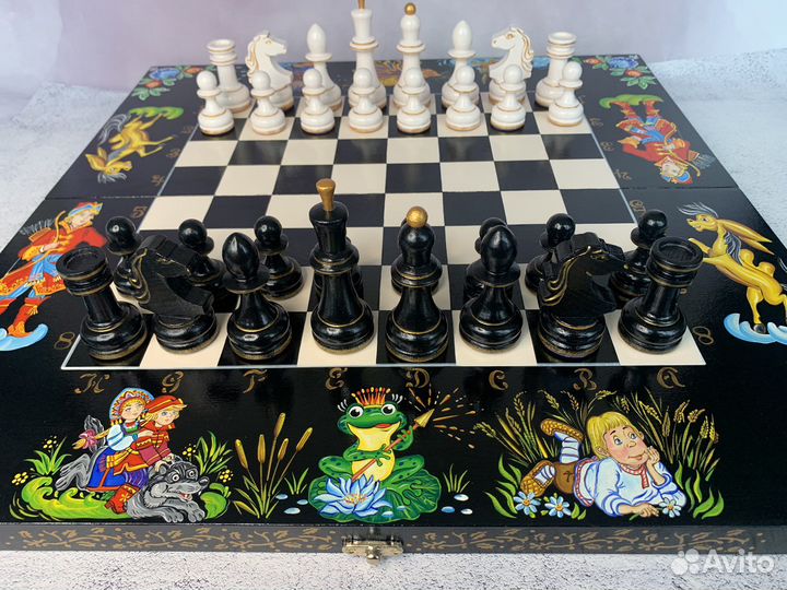 Шахматы детские «Конёк-горбунок»,52 см., роспись