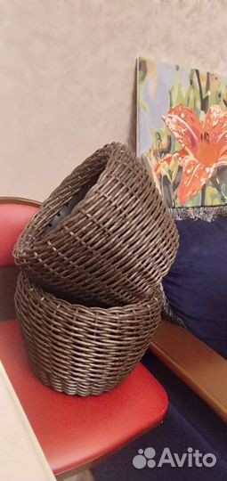 Кашпо корзины из полиротанна