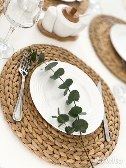 Салфетки для сервировки на стол, плетеные гиацинт