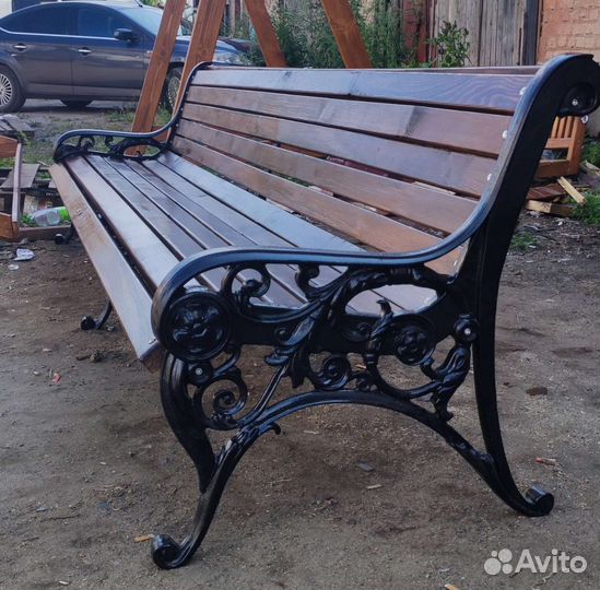 Чугунная скамья