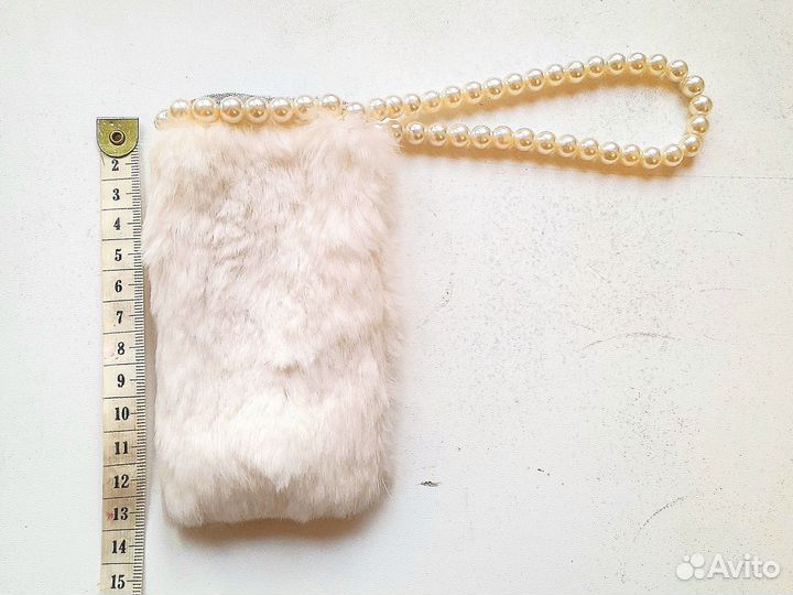 Новый чехол для телефона жемчуг и натуральный мех