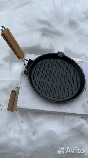 Сковорода гриль чугун 26 см