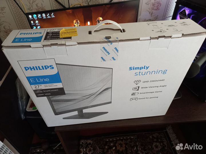 Монитор Philips 275E1S, 2560x1440 2к, 75 Гц, IPS