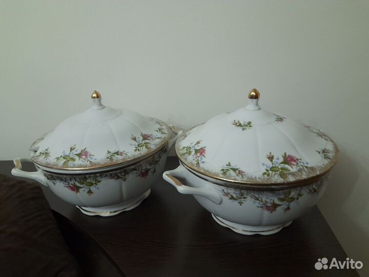 Супница (Роза),фарфоровые