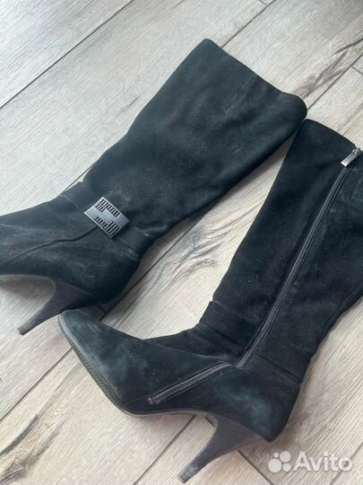 Сапоги осень весна женские 41 натуральная замша