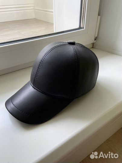 Кепка натуральная кожа и мех