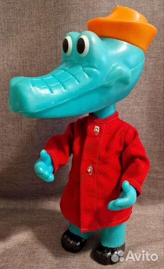 Кукла, игрушка СССР. Крокодил, Дед Мороз
