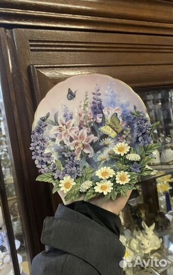 Объемная настенная тарелка «Цветочное Попурри»