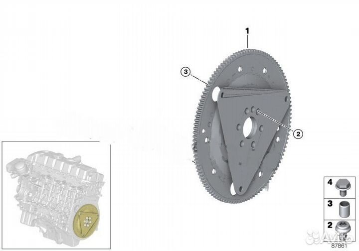 Маховик АКПП практически новый для бмв ф01 ф02 ф03