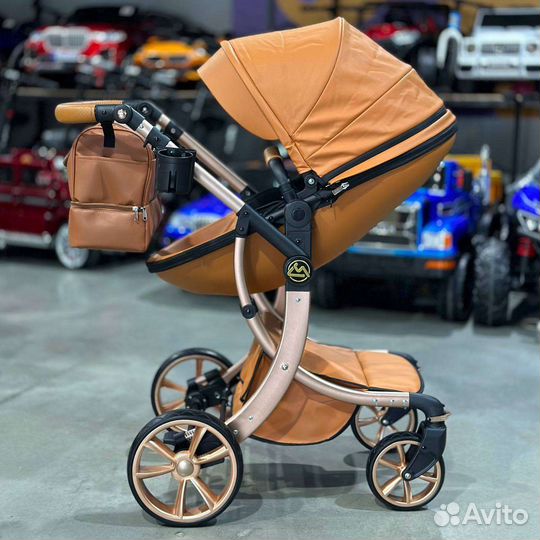 Коляска 3 в 1 Dalux/Luxmom 608-2 коричневый