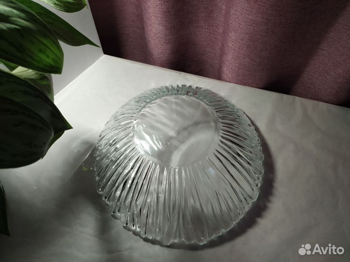 Салатник Aurora d 30 см Ваза для фруктов стекло