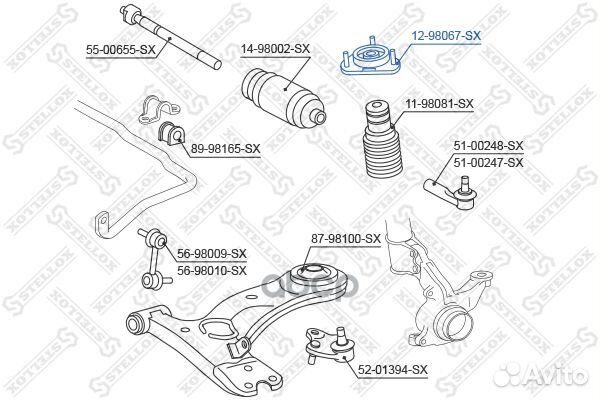 Опора амортизатора пер. toyota picnic 2 перед