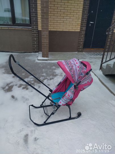 Детские санки коляска