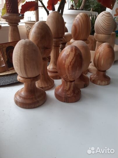 Точёные изделия из дерева для Пасхи