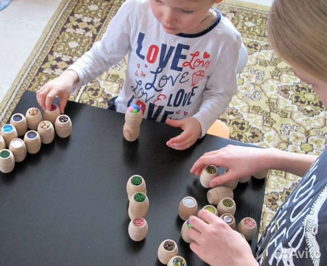 Игры Монтессори. Развивающее сенсорное лото