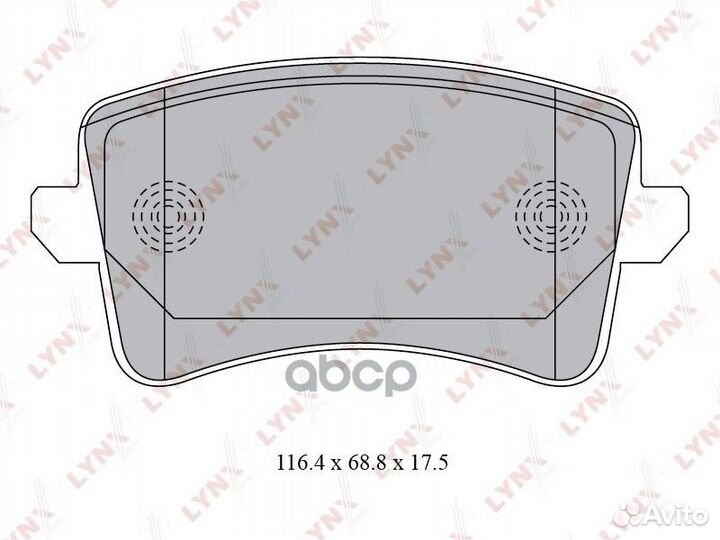 Колодки тормозные дисковые зад BD1223 lynxauto