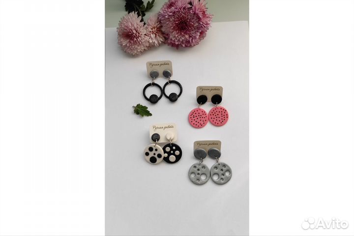 Серьги из полимерной глины