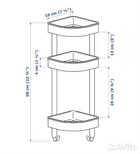 Полка в ванную угловая IKEA новая