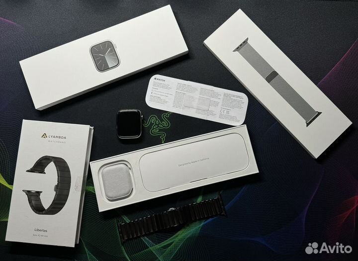 Apple Watch stainless steel S9 45 MM 100% Graphite