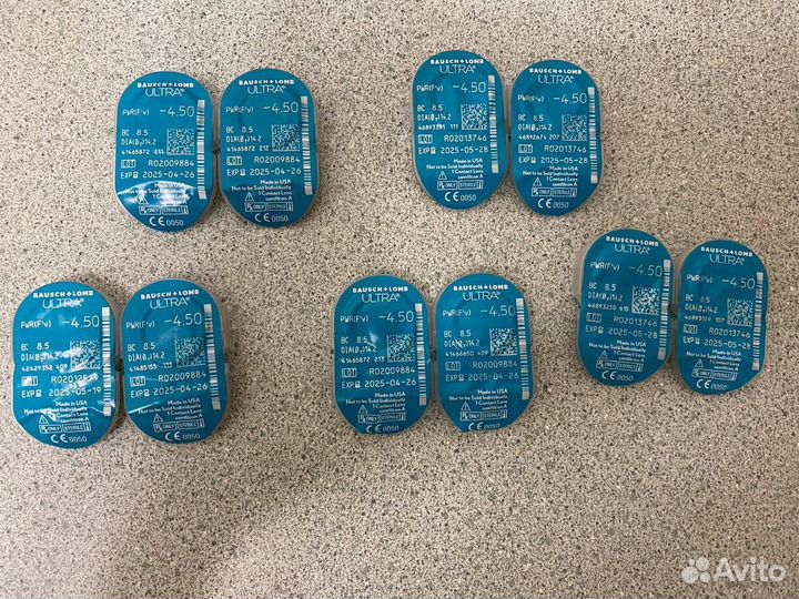 Линзы контактные bausch +lomb ultra - 4,50