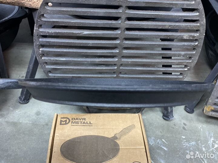 Чугунная блинная сковорода 24 см