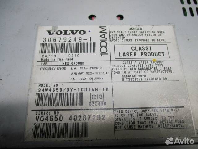 Магнитола Volvo V50 2004 30679249