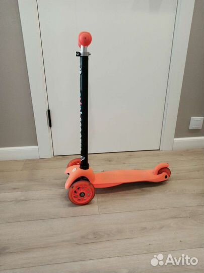Самокат детский 3 колёсный, колеса светятся