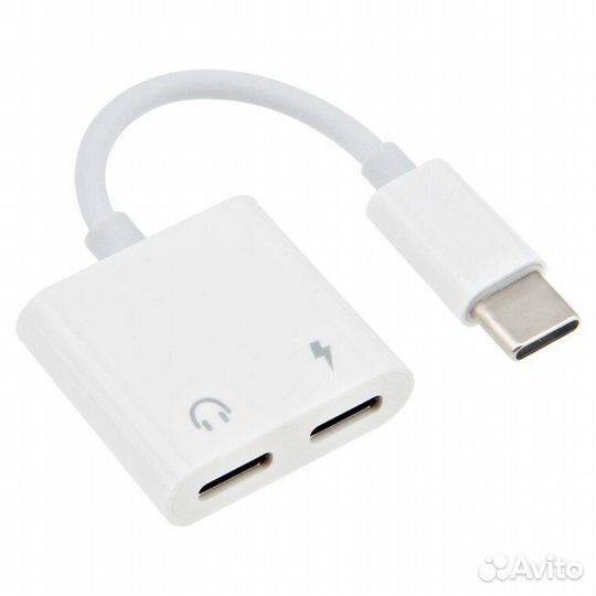 Переходник для наушников и зарядки Type-c