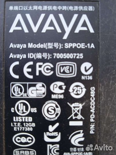 Инжектор питания Avaya 700500725 sppoe-1a-ip