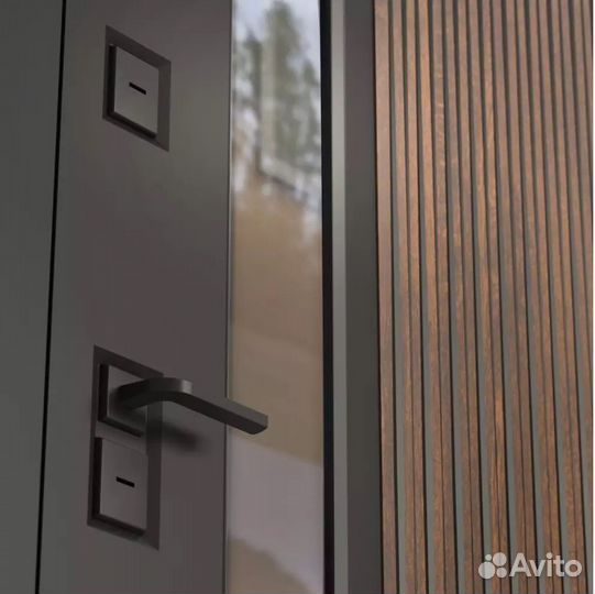 Входная дверь Скандия для улицы со стеклом