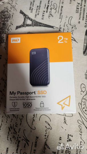 Внешний SSD WD 2TB My Passport SSD USB 3.2 Gen 2