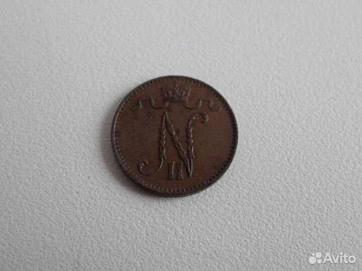 1 пенни 1907 отличная российская Финляндия