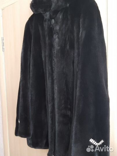 Шуба норковая с капюшоном