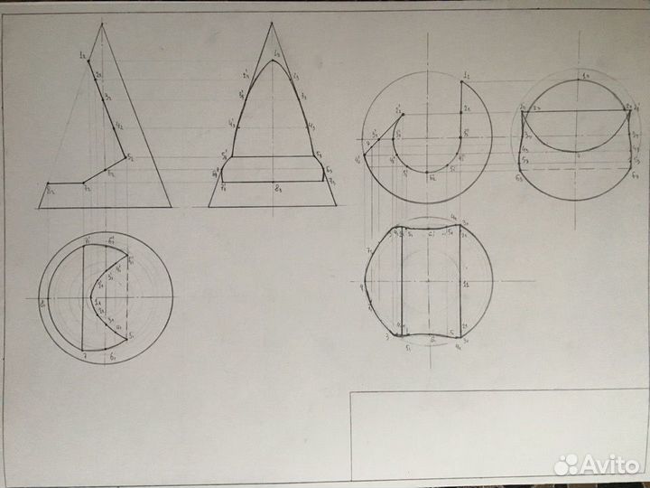 Помощь по черчению, начертательной геометрии