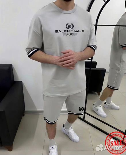 Спортивный костюм balenciaga (футболка+шорты)